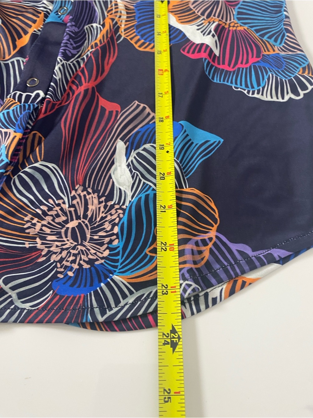 Anatomie Italy Floral Print Button Front Stretch Blouse Size M - Picture 7 of 7